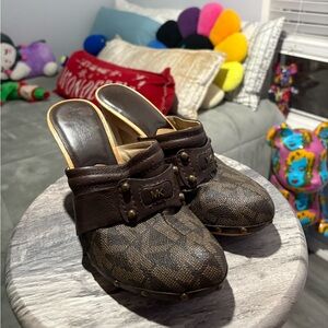 Michael Kors Brown Heeled Mules